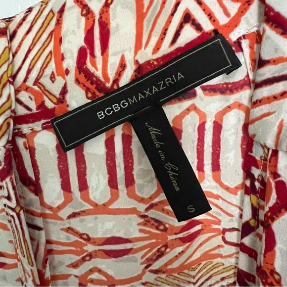 BCBGMAXAZRIA Multicolored Patterned Romper Size S - Picture 4 of 11
